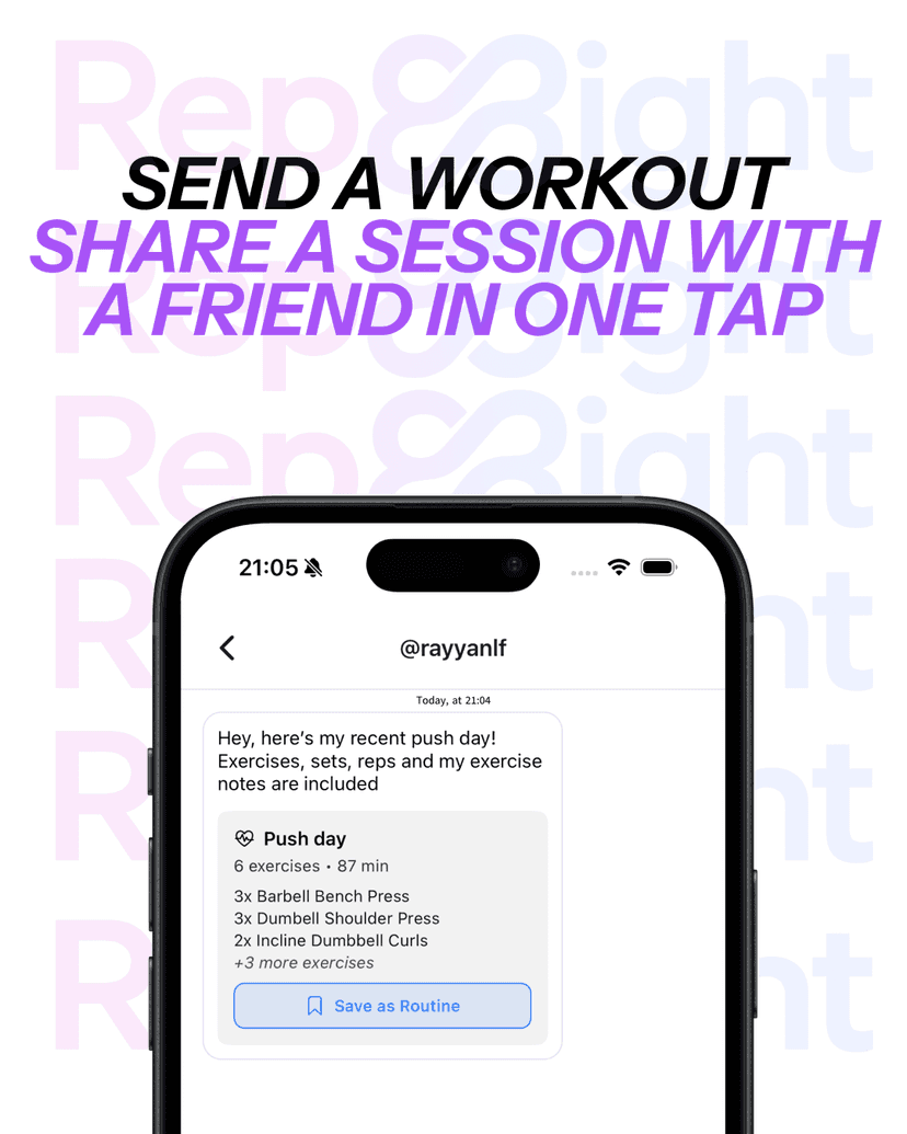 Send Workout to Friends