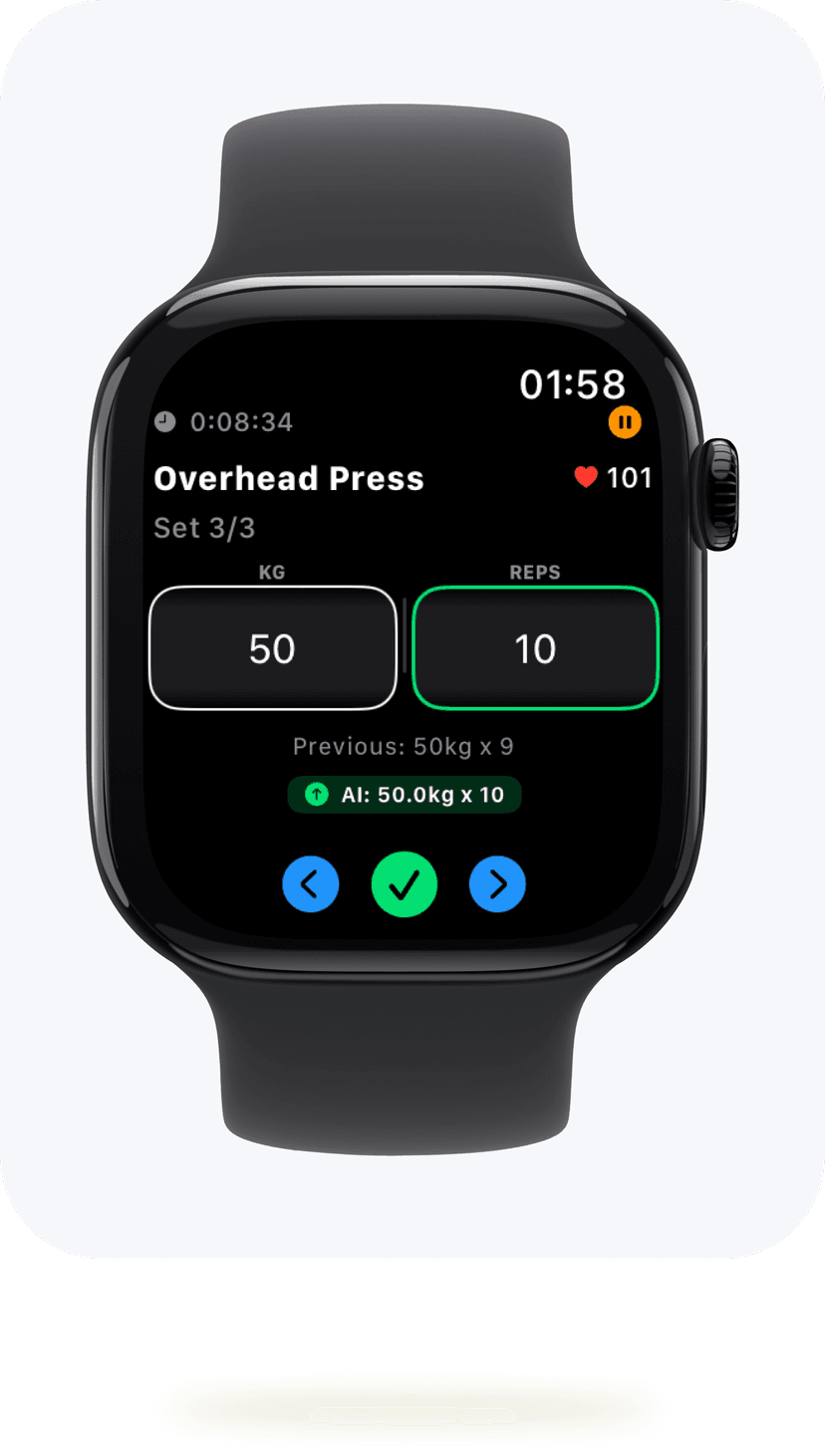RepEight Apple Watch app