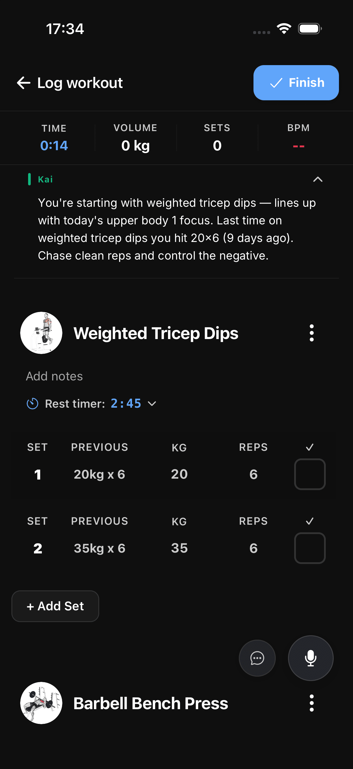 RepEight active workout tracker